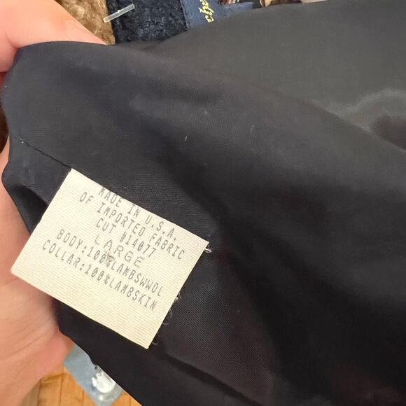 Vintage Breeches Navy Plaid Lambswool Button-Down Vest Size L - Picture 8 of 9